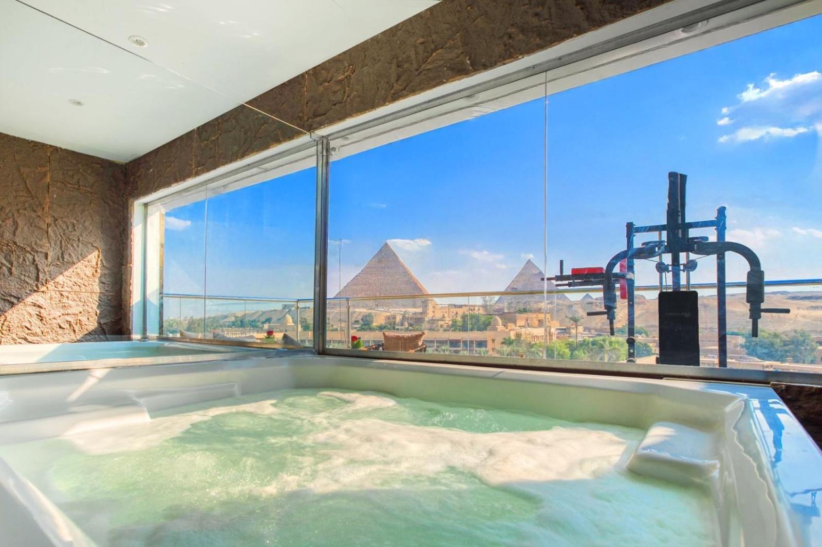 Nozol Pyramids Hotel And Spa Kafrat al Jabal Exterior photo